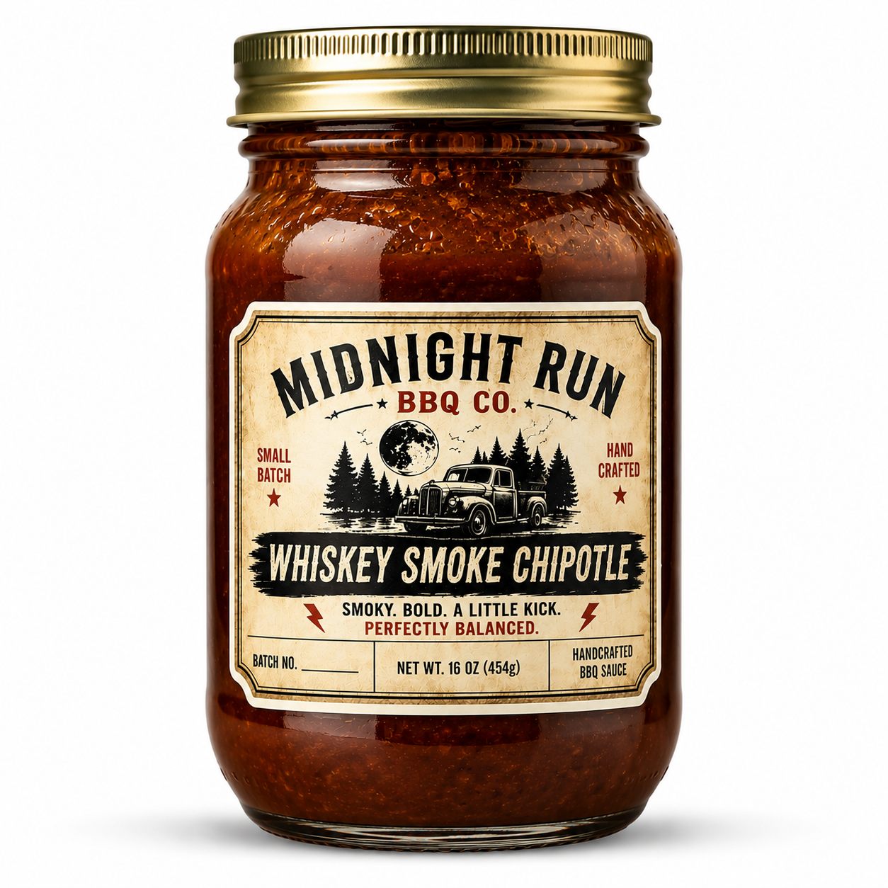 Midnight Run BBQ Co. – Whiskey Smoke Chipotle BBQ Sauce (16 oz)